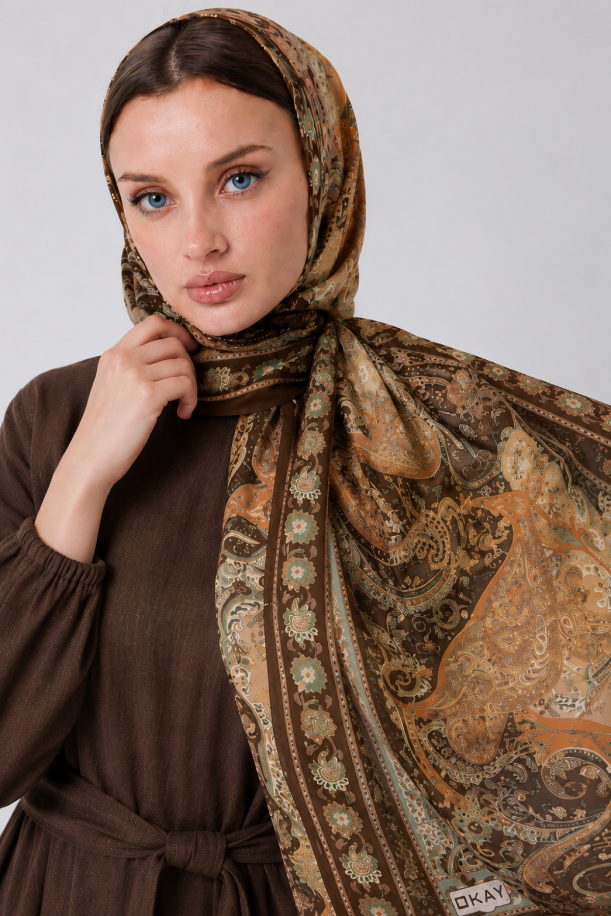 MOCHA CAMELIA ETNİK DESEN ŞAL