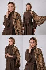 MOCHA CAMELIA ETNİK DESEN ŞAL
