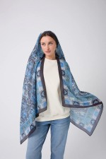 ETNİK DESEN BLUE LILLY ŞAL