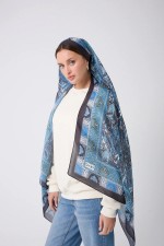 ETNİK DESEN BLUE LILLY ŞAL